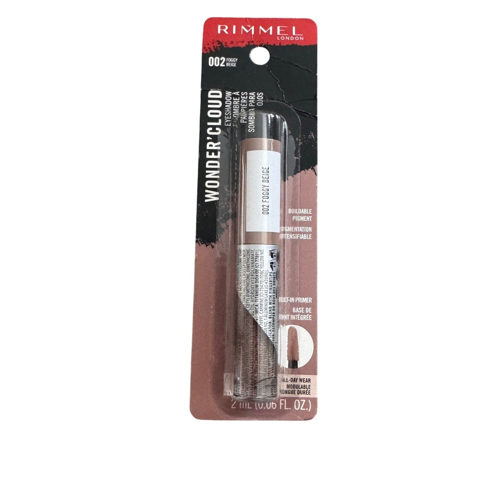 Rimmel London‎ Wonder'Cloud Liquid Eyeshadow 002 Foggy Beige 0.06oz New